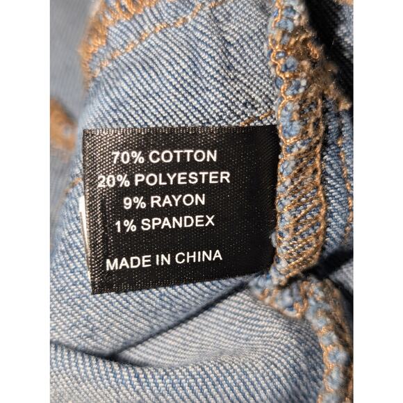 Lane Bryant Distressed Frayed Edge Cotton Stretch Denim Jacket Womens Plus Sz 22 - Picture 8 of 11